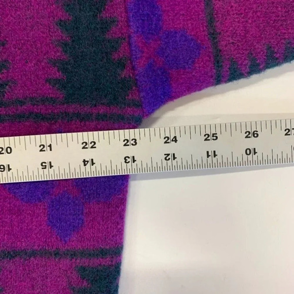 EIR‎ Vintage Vintage Boiled Wool Geometric Crew Neck Long Sleeve Sweater Size M - Picture 12 of 13